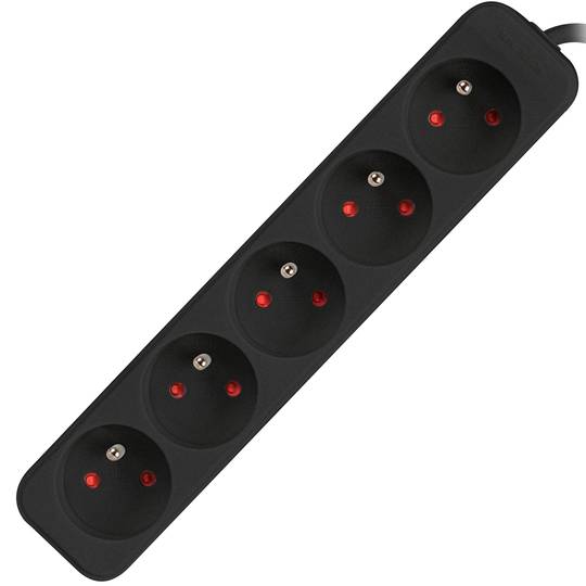 Lanberg Schuko socket 5 socket for UPS system PS0-05E-0100-IEC-BK