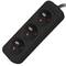 Presa multipla Lanberg con 3 spine Schuko, nera, 3m PS0-03E-0300-BK