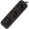 Presa multipla Lanberg con 3 spine Schuko, nera, 3m PS0-03E-0300-BK