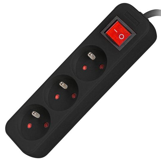 Rallonge 3 prises Schuko avec interrupteur Kopp Duoversal Plus 3600 W (1,4 m) main image 0