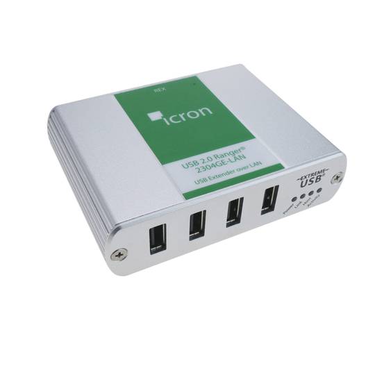 USB 2.0 480 Mbps extender Cat.5e UTP 4-port Icron USB Ranger 2304GE-LAN
