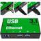 AnyPlaceUSB USB 3.1 SuperSpeed współdzielenie przez 4-portową sieć A i 2-portową C TCP / IP