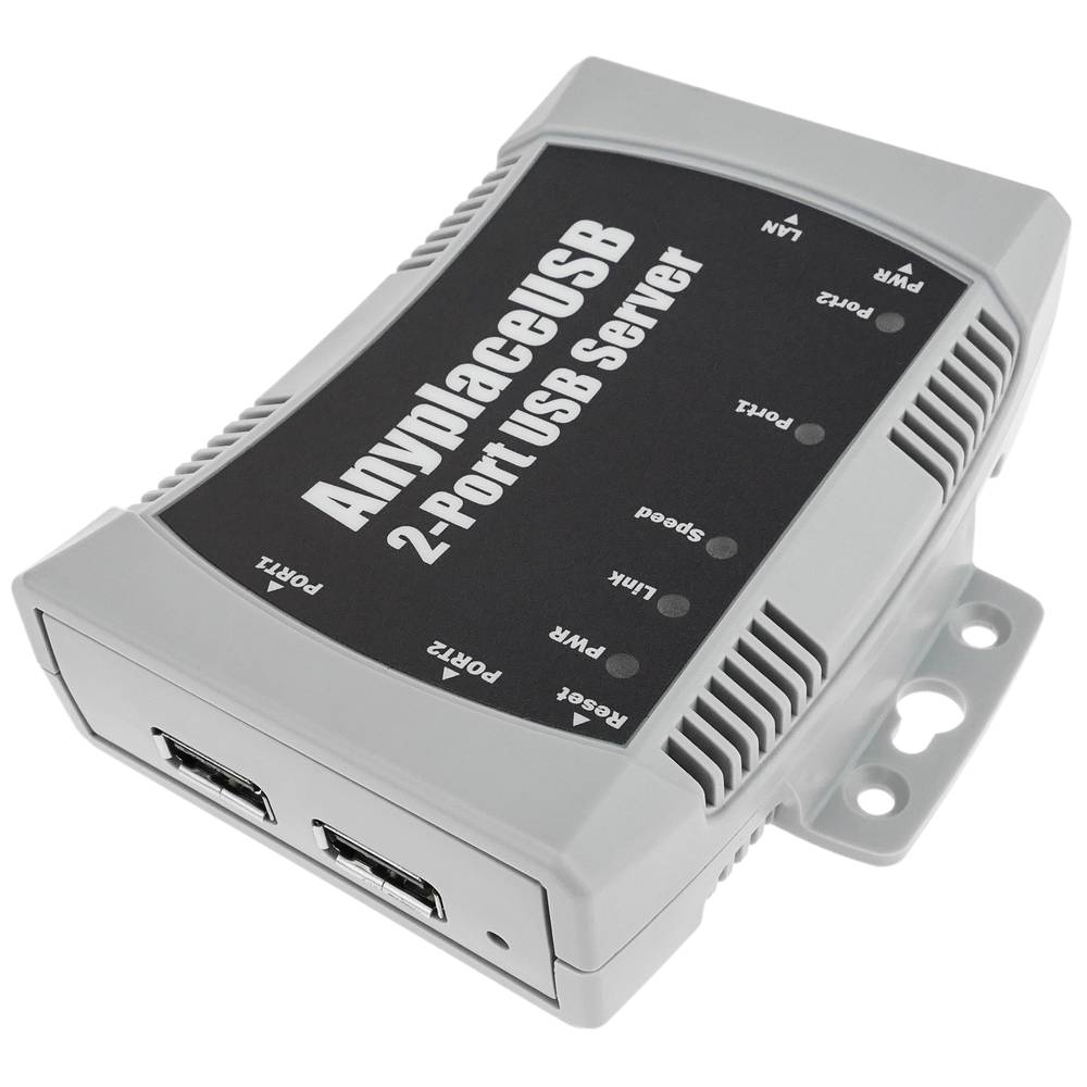 AnyPlaceUSB USB 2.0 Hi Speed compartilhando em uma rede TCP / IP de 2 portas