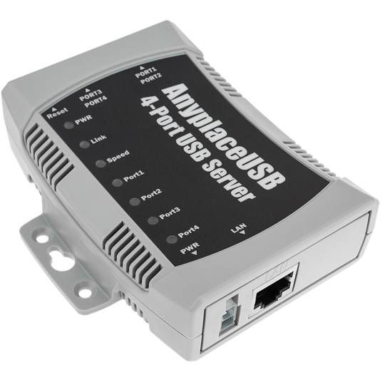 AnyPlaceUSB USB 2.0 Hi Speed compartilhando através da rede TCP / IP de 4 portas