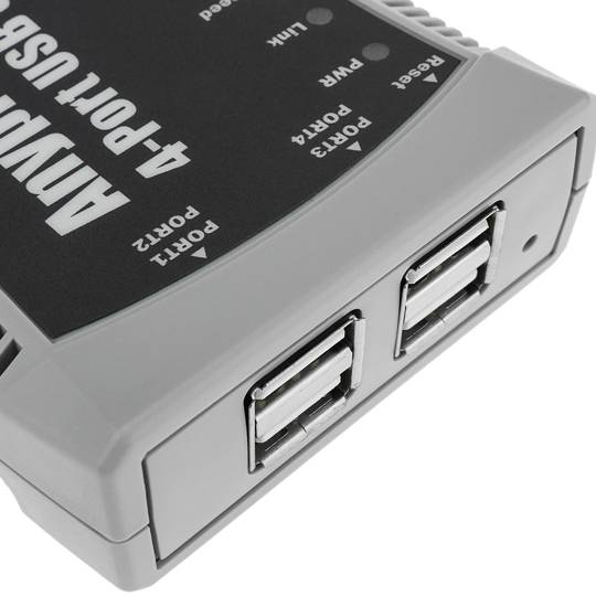 AnyPlaceUSB USB 2.0 Hi Speed compartilhando através da rede TCP / IP de 4 portas