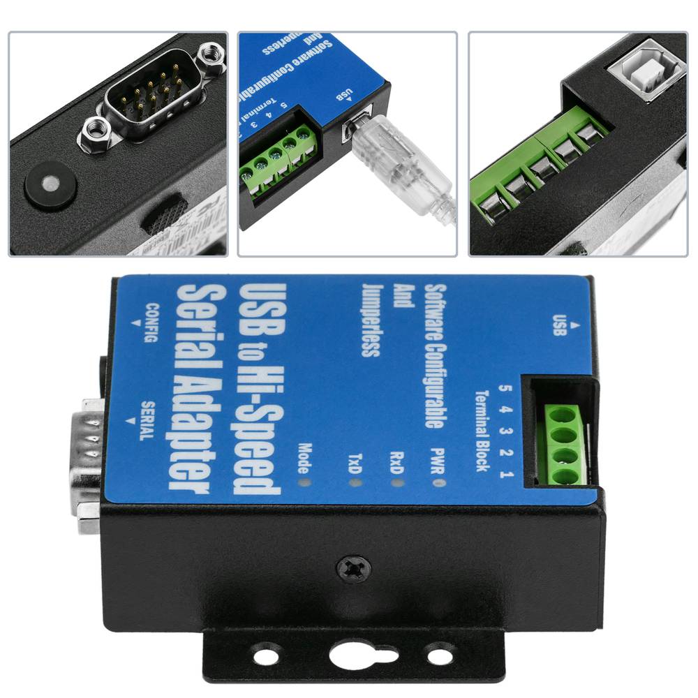 USB a RS-422 RS485 VSCOM PRO 1-Port-DINRAIL USB-COMi PRO