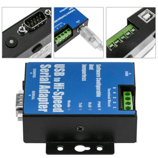 USB a RS-422 RS485 Titan PRO 1-Port-DINRAIL USB-COMi PRO