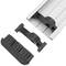 Holder for mop, broom and brush. Wallmount rack organizer with 4 positions and 5 hooks