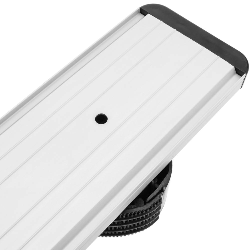 Holder for mop, broom and brush. Wallmount rack organizer with 5 positions and 6 hooks