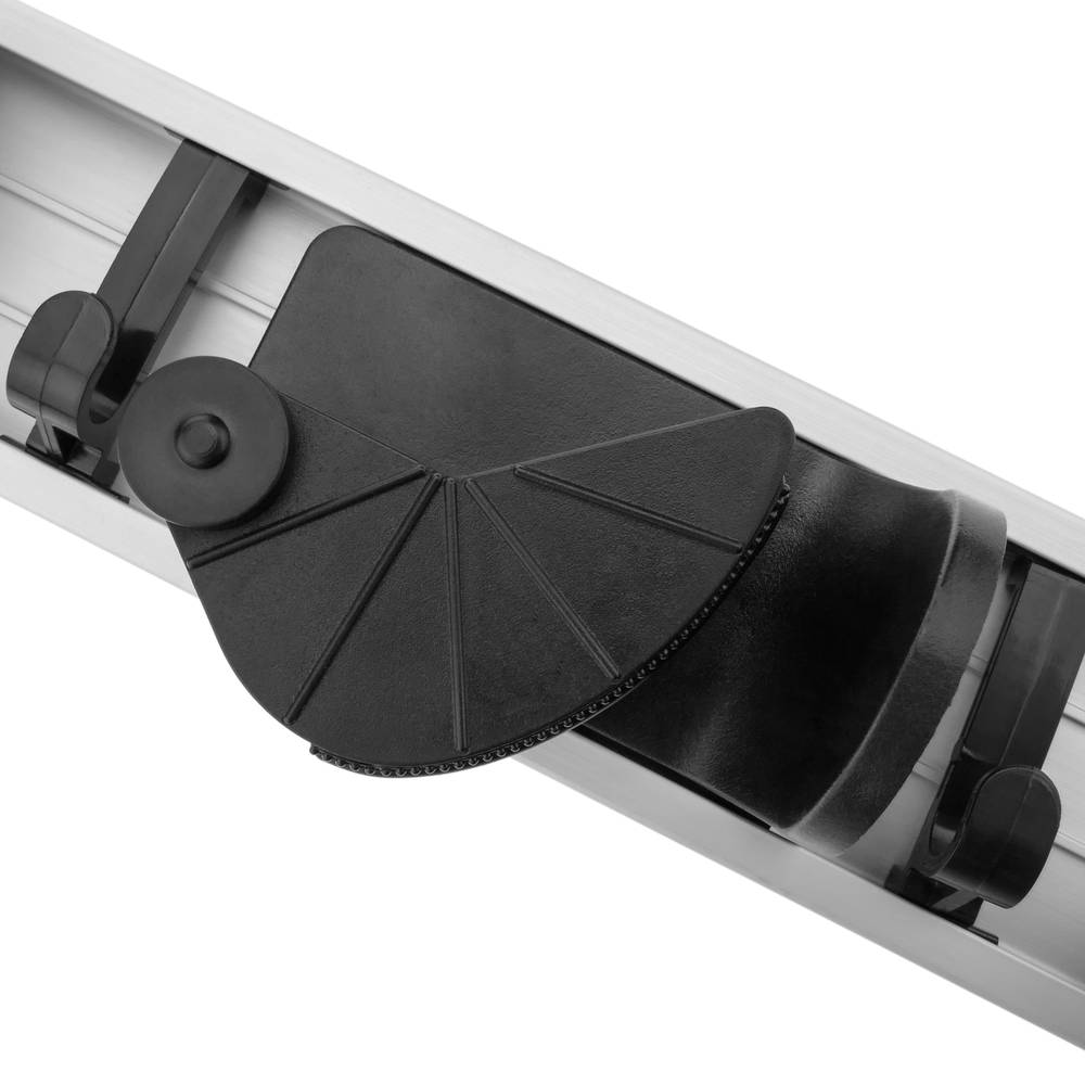Holder for mop, broom and brush. Wallmount rack organizer with 5 positions and 6 hooks