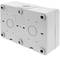 Base de superficie estanca IP54 16A 250V con interruptor conmutador y schuko