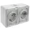 Base impermeabile IP54 16A 250V con doppio schuko