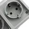 Base impermeabile IP54 16A 250V con doppio schuko