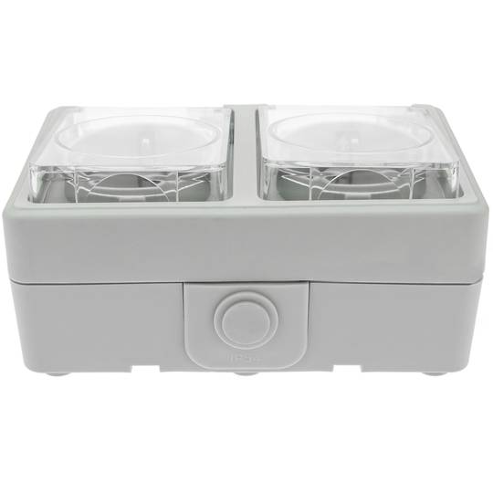 Base impermeabile IP54 16A 250V con doppio schuko