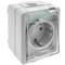 Base de superficie estanca IP54 16A 250V con schuko