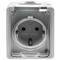 Base de superficie estanca IP54 16A 250V con schuko