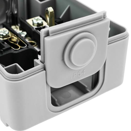 Base de superficie estanca IP54 16A 250V con schuko