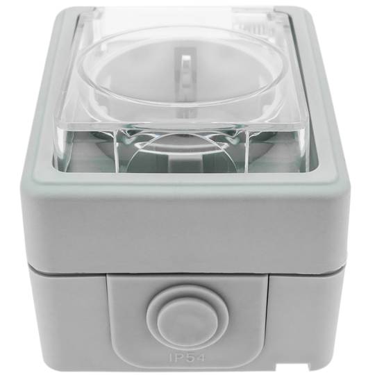 Base de superficie estanca IP54 16A 250V con schuko