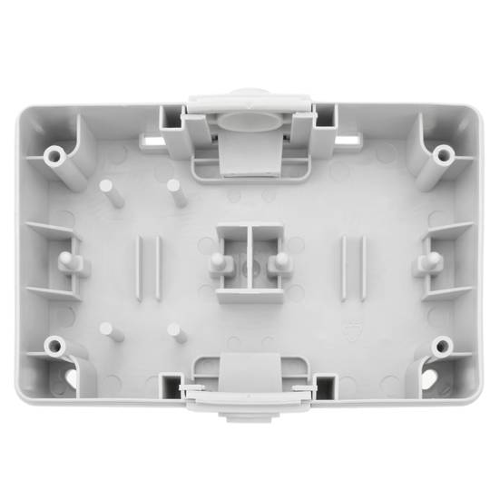 Basis wasserdichte Oberfläche Schalter IP54 16A 250 V mit 2 x Schalter und 1 x Schukost