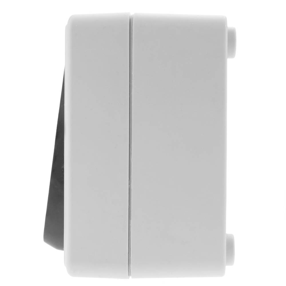 Schuko + Interruptor/Conmutador de Superficie • Interruptor conmutador  DOBLE de superficie • Enchufe de pared • Toma corriente • Color blanco