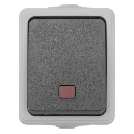 Base de surface étanche IP54 10A 250V avec interrupteur de commutation LED