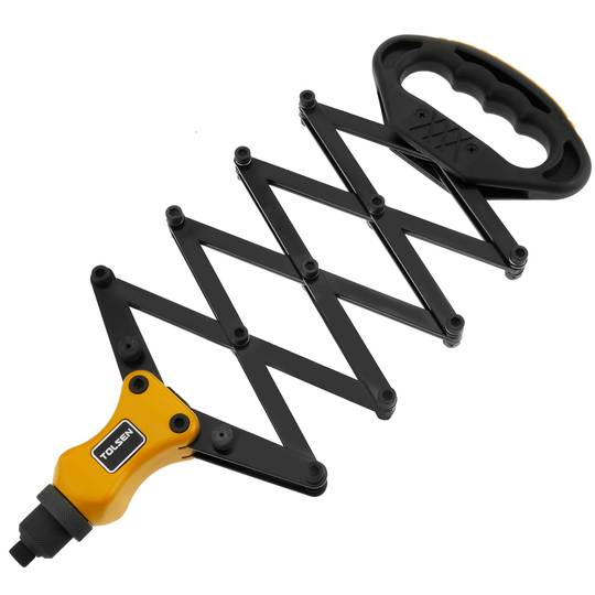 Heavy duty lazy tong riveter
