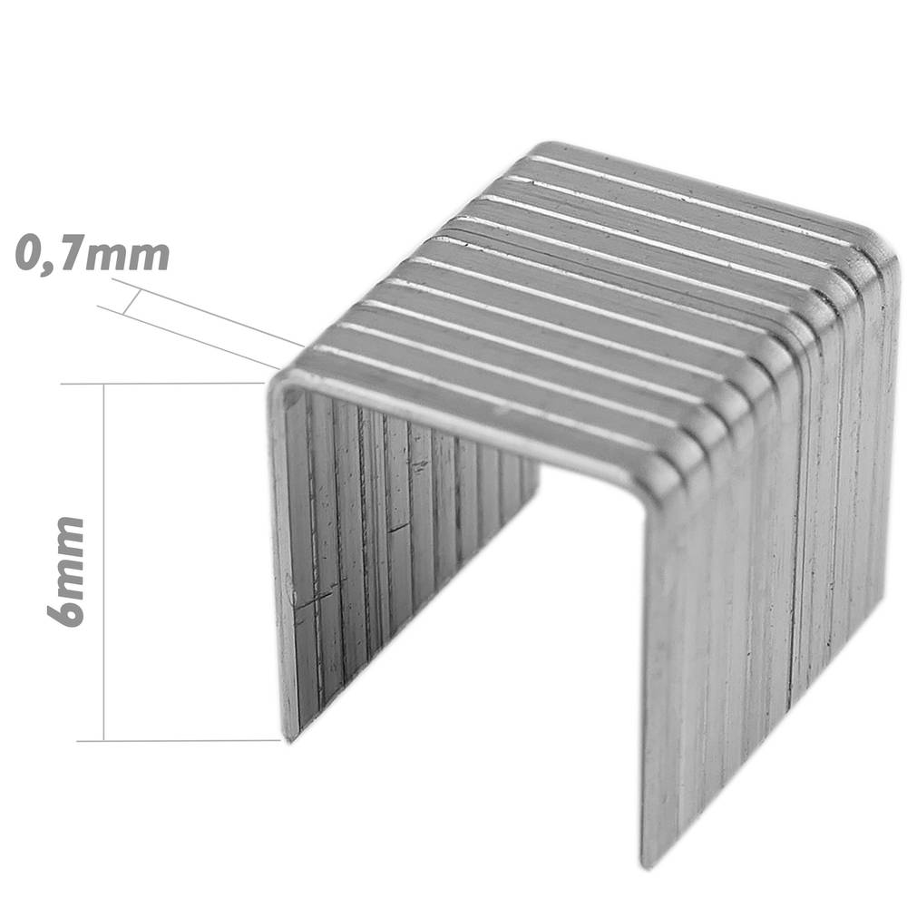 Remplacement des agrafes outils de 1000pcs 6x0.7 mm Tolsen