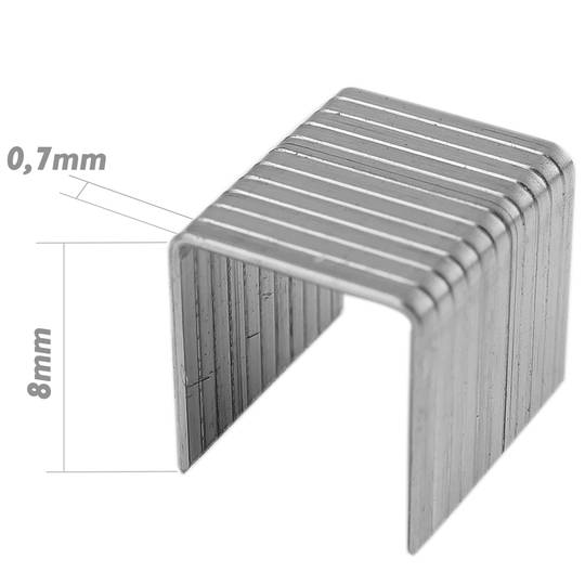 Recambio de grapas 8x0.7 mm 1000pcs de herramientas Tolsen
