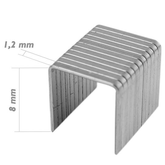 8x1.2 mm Spare staples tools. 1000 pcs. Tolsen