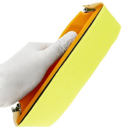 Bloque de lijar manual con pinza para fijar papel de lija 210 x 105 mm