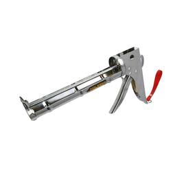 Sealing gun for silicone tube 225 mm chromed