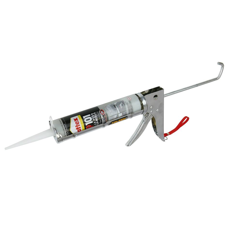 Pistola de segellat per tub de silicona de 225 mm cromada