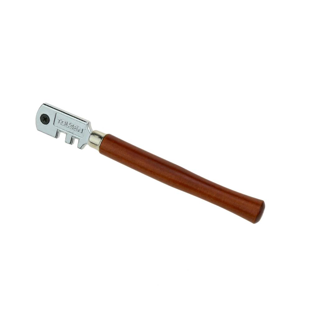 Glass cutter with 6 exchangeable carbide tipped cutting wheels 130mm by Tolsen