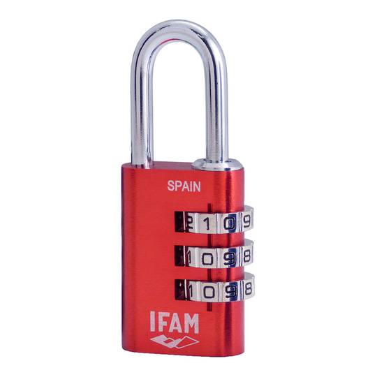 Red padlock 30mm with a diameter of 5mm IFAM COMBI30 red