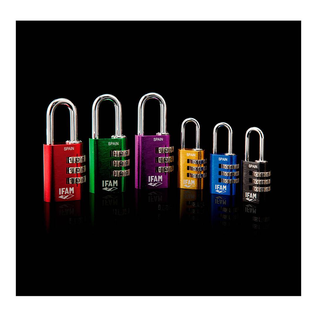 Red padlock 30mm with a diameter of 5mm IFAM COMBI30 red
