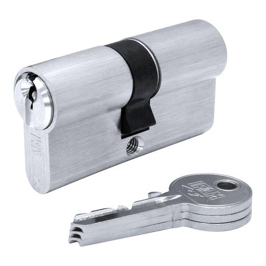 Cilindro nichelato da 60 mm con camma lunga 15 mm e 3 chiavi dentate IFAM F5S3030N
