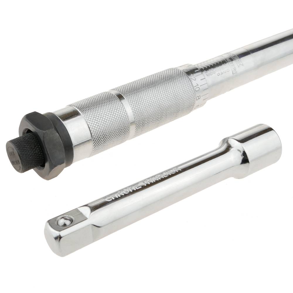 Mango giratorio para llave de torsión dinamométrica de 475mm con llave de extensión de 1/2