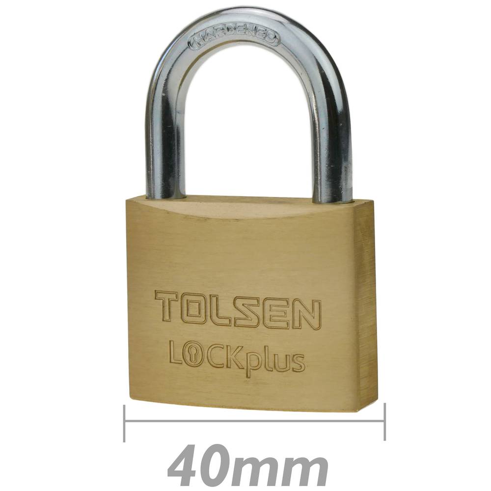 Massiv Messing gleichschließend Vorhängeschloss mit Schlüssel 40mm von Tolsen