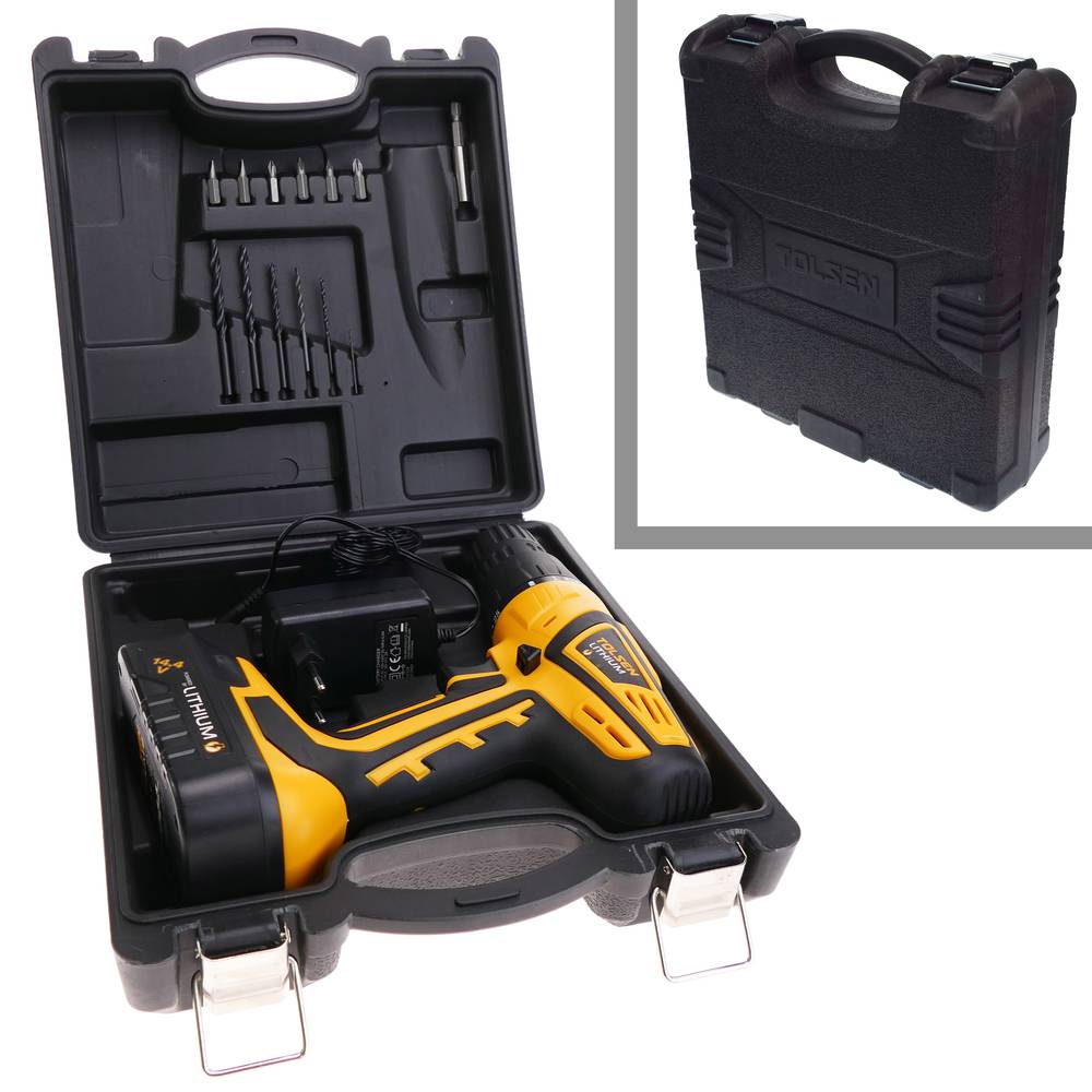 Broca furadeira elétrica sem fio 1250 RPM com bateria recarregável de 14.4V da TOLSEN