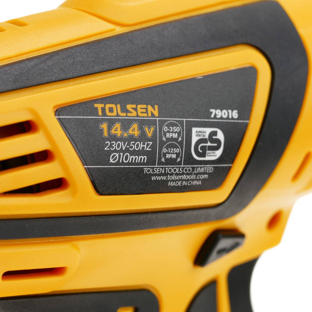 Broca furadeira elétrica sem fio 1250 RPM com bateria recarregável de 14.4V da TOLSEN