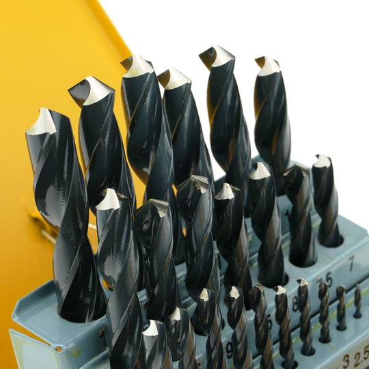 Sortiment 25 Bohrer für Metall HSS in Kunststoffkassette von TOLSEN