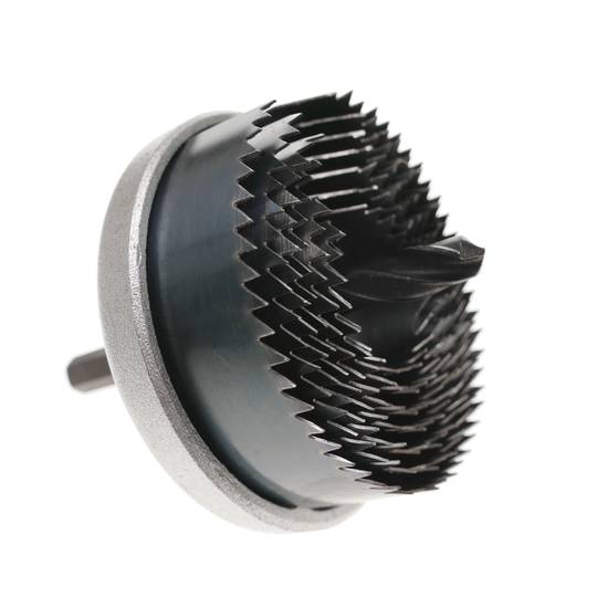 Set van 7 ronde kronen om houtgaten van Tolsen te zagen