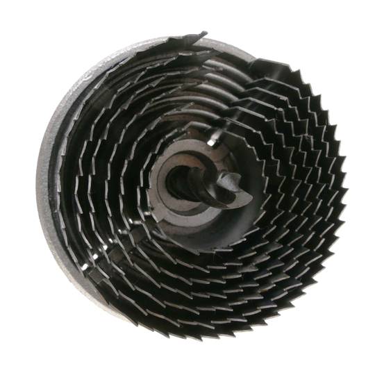 Set van 7 ronde kronen om houtgaten van Tolsen te zagen