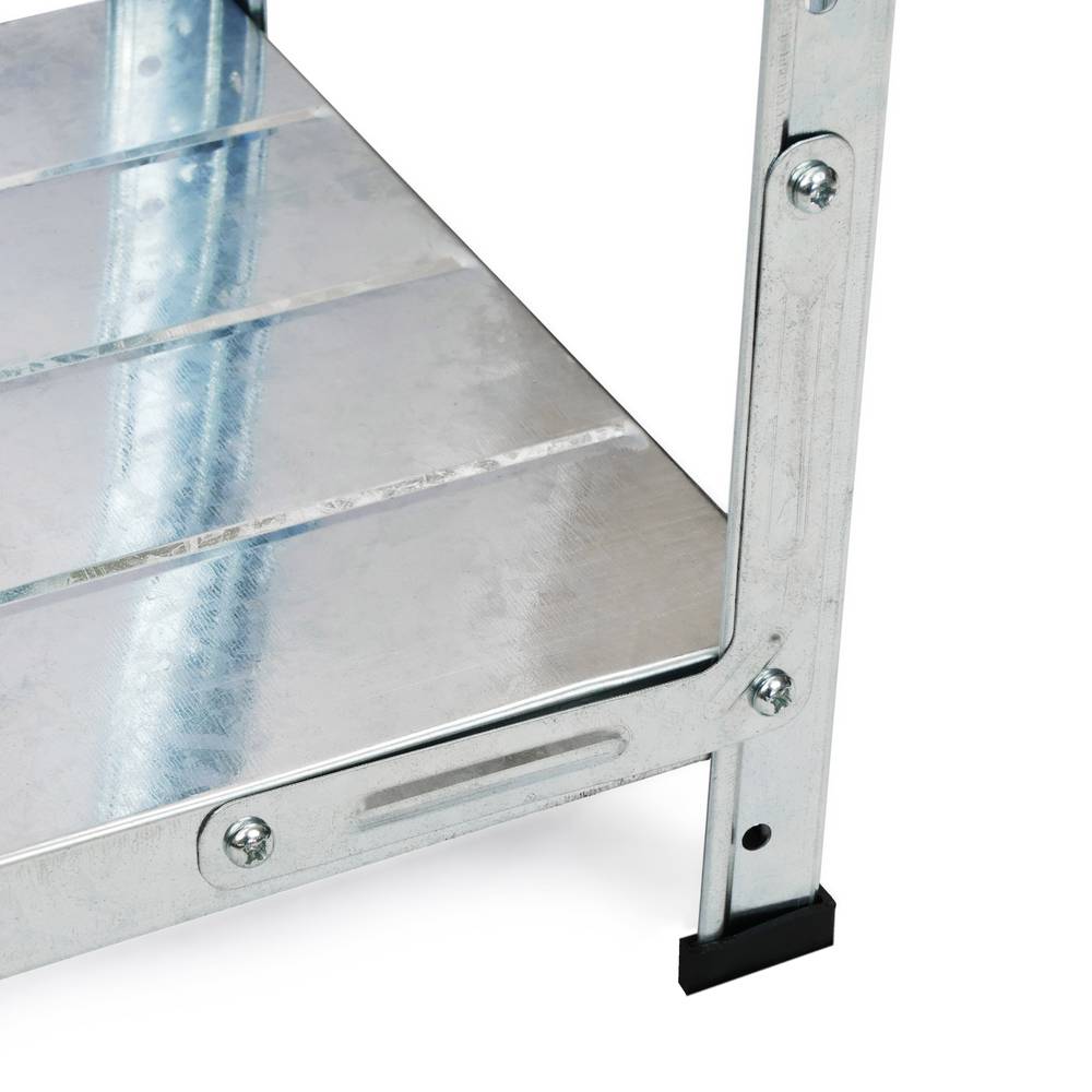 Prestatgeria metàl·lica galvanitzada per emmagatzemar de 5 baldes 90x45x150cm