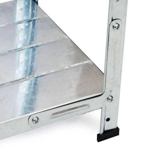 Prestatgeria metàl·lica galvanitzada per emmagatzemar de 5 baldes 90x45x150cm