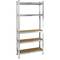 Étagère métallique pour rangement avec 5 étagères en bois 70x30x150 cm