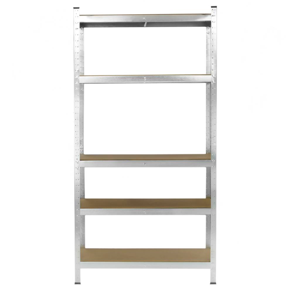 Étagère métallique pour rangement avec 5 étagères en bois 70x30x150 cm