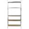 Étagère métallique pour rangement avec 5 étagères en bois 70x30x150 cm