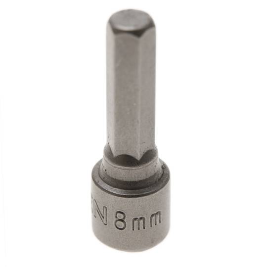 Llave de vaso hexagonal 3 piezas de 8mm x 38mm y portabrocas de 1/4 de Tolsen