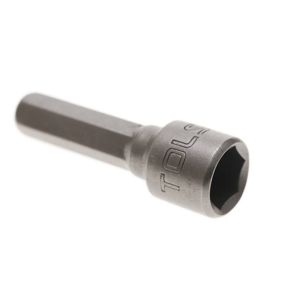 Llave de vaso hexagonal 3 piezas de 8mm x 38mm y portabrocas de 1/4 de Tolsen